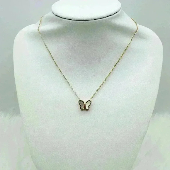 Simple Butterfly Pendant Necklace - Picture 2 of 4